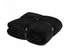 TECTAKE Plaid Canapé avec Manches Doux en Polyester 200 cm x 170 cm Noir - Textile séjour