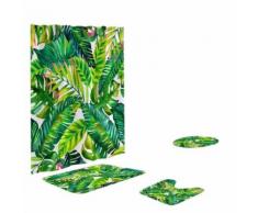 4PCS Antiderapant toilettes Polyester Couverture Mat Set de bain rideau de douche BT243 - Accessoires salles de bain et WC