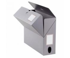 Boite de classement personnalisable grande capacité pour rangement document A4 Viquel Gris - Boite de rangement