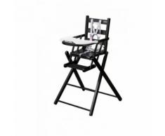 Chaise haute sarah pliante laqué noir - combelle - Chaises hautes et réhausseurs