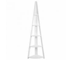 Armoire De Rangement Etagere d'angle Bibliothèque à 5 Niveaux Rack Organizer CD Book Decor - Étagère