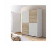 FINLANDEK Armoire de chambre ULOS style contemporain décor chene et blanc - L 170,3 cm - Armoire bébé