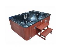 spa fidji 4 places - cuve gris - système balboa + station d'iphone intégré - 210x152x81 cm - Jacuzzi et sauna