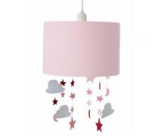 VERTBAUDET - Abat-jour à suspendre étoiles et nuages Féérie - Rose - TU - Luminaire enfant