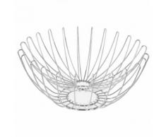 Paris Prix - Corbeille à Fruits double Fil 35cm Argent - platerie, service