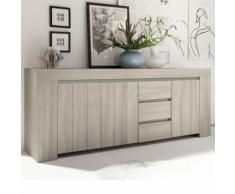 Enfilade moderne couleur bois clair MURANO - L 210 x P 51 x H 83 cm - Buffets