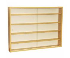 Watsons - REVEAL - Vitrine Collectionneur murale 4 etageres - finition chene - Vitrines