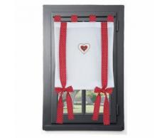 Soleil docre 042676 ELOISE Brise bise brod/é Coton Rouge 90 x 45 cm