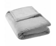TECTAKE Plaid Canapé en Polaire 220 cm x 240 cm Gris + Sac de Rangement - Textile séjour