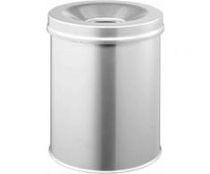 Durable 330523 Corbeille à papier Anti-éraflure +, selbstlöschender Poubelle Argent - Boite de rangement