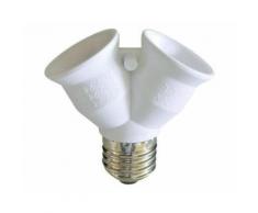Adaptateur pour culot dampoule franelec adapte27 2e27 e27 vers 2 x e27 - Appliques et spots