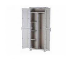 Spacesaver 70 plastiken armoire haute 2 portes avec penderie et etageres-l70xp45xh184 cm-gamme space saver-interieur et exterieu - Rangement de l'atelier