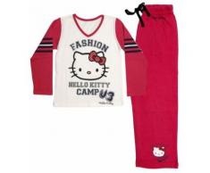 Hello Kitty pyjama fille en coton rouge/blanc taille 140 - Range pyjama