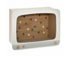 Étagère murale forme TV rétro - Rangement enfant