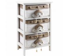 Aubry Gaspard - Commode enfant en bois blanc 3 tiroirs - Commodes et plans à langer