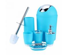 Accessoire salle de bains poubelle porte-savon distributeur gobelet porte-brosse à dents - Meubles de salle de bain