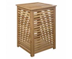 Coffre à Linge en Bambou Sicela 58cm Naturel - Meubles de salle de bain