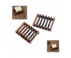 Plateau de savon de bain en bois de charbon de bois antique antique Savon Saver Saver plateau - Linge de table