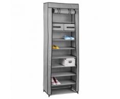 Meuble à chaussures en tissu 8 tablettes 2 tiroirs - Meubles à chaussures