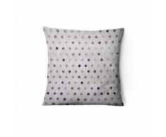Housse de coussin enfant Pois - L. 43 x l. 43 cm - Violet - Textile séjour