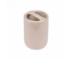 gobelet porte-brosse a dent ceramique vitamine taupe - Accessoires de bain