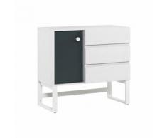 Commode 3 tiroirs Nest - Blanc Gris - Commodes et plans à langer