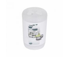 gobelet porte brosse a dent plastique stone - Accessoires de bain