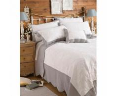 Riva Home Fayence - Couvre-lit (265 x 265 cm) (Blanc/Gris) - UTRV396 - Linge de lit