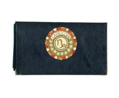 Porte chéquier porte carte en cuir noir Signe Capricorne Zodiaque Astrologique - Autres Classement et Archivage