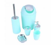 Accessoire salle de bains poubelle porte-savon distributeur gobelet porte-brosse à dents - Meubles de salle de bain