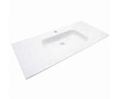 Lavabo ceramique simple vasque blanc a poser 100 cm 1 bac salle de bain - Installations salles de bain