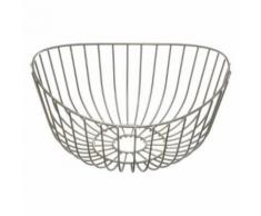 Paris Prix - Corbeille à Fruits courbe 27cm Argent - Accessoires de rangement