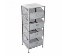 Chiffonnier 4 tiroirs RENAN gris Atmosphéra - Commodes
