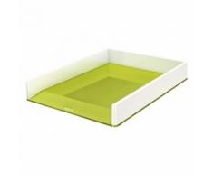 Leitz Corbeille à Courrier A4, Vert Métallisé, WOW Dual, 53611064 - Armoires de bureau
