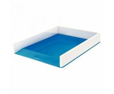 Leitz Corbeille à Courrier A4, Bleu Métallisé, WOW Dual, 53611036 - Armoires de bureau