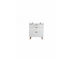MOMENTO 'KIA' commode a langer Norvege blanc-naturel - Coffre à jouets et rangements