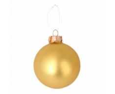 boule de noel - decoration de sapin Set de 19 boules de Noël en verre avec 1 cimier - Ø 6 / 5 cm - Ø 6 x H 27 cm - Or - Objet à poser