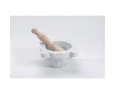 Mortier Marbre Pilon Bois 20Cm - Ustensile de cuisine