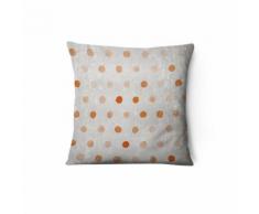 Housse de coussin enfant Gros Pois - L. 43 x l. 43 cm - Orange - Textile séjour