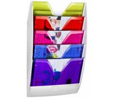 CEP 1201540811 154 M HM Présentoir mural magnétique/Trieur mural magnétique avec 5 compartiments Blanc/Multicouleur - Armoires de bureau