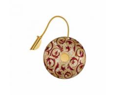 Applique murale design LUNA Or 24 Carats 1 ampoule Diamètre 20 Cm Or Toscana/Rouge - Appliques et spots
