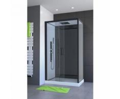 cabine de douche Cabine de douche hydromassante Pozzy 2 - Structure en aluminium - 80 x 110 x 220 cm - Installations salles de bain
