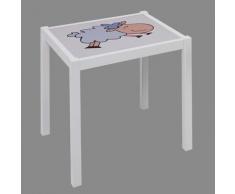 Table enfant en bois blanc, Dimensions : 48 x 48 x 43 cm -PEGANE- - Autre mobilier bébé