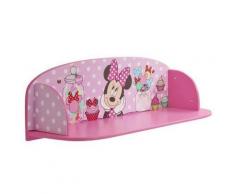 Etagère murale en bois couleur rose motif Minnie - Dim : H 20 x L 60 x P 21 cm -PEGANE- - Etagères enfant