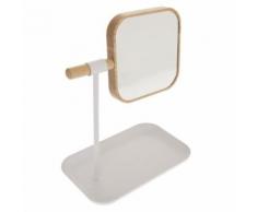 Miroir de salle de bain amovible scandi Natureo - Blanc - Miroir
