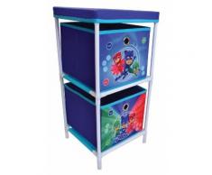 FUN HOUSE 712932 Etagère 2 casiers pour Enfant, PP/Carton, Bleu, 29,5 x 29 x 58,5 cm - Bureaux
