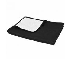 Meelady Couvre-lit Matelassé à Double Face Lavable en Machine 170 x 210 cm Noir et Blanc - Cadre de lit