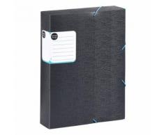 Boite de classement A4 fermeture à élastique - Grande étiquette d'identification Viquel Bleu - Boite de rangement