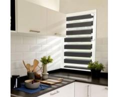 Store enrouleur zébré jour nuit 50 x 150 cm gris - Fenêtres et volets