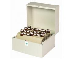 Boîte Exacompta à fiches Metalib pour 105x74mm et 125x75mm - Boîte de classement